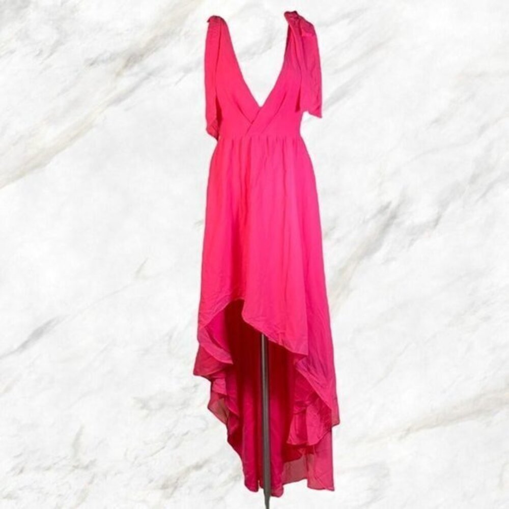 Michael Costello x Revolve Avril Gown in Hot Pink